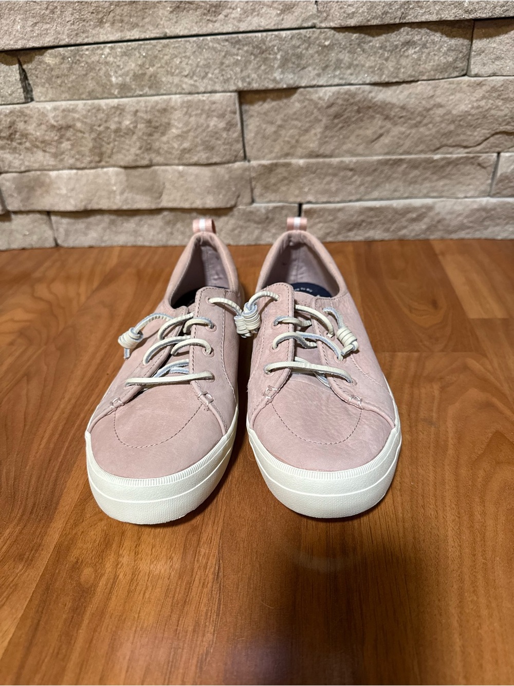 Sperry Crest Vibe Washable Rose Pink Leather Casual Sneakers
